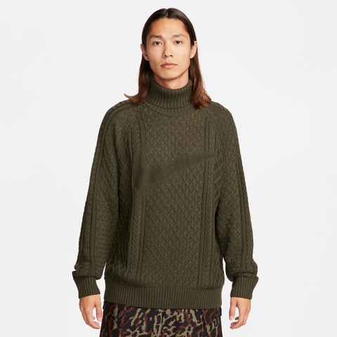 Nike Life Men's Cable Knit Turtleneck Sweater