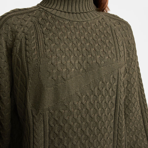 Nike Life Men's Cable Knit Turtleneck Sweater