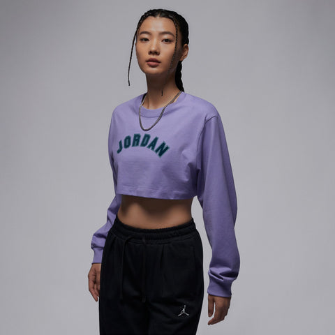 Jordan Women's Super Crop Long-Sleeve Graphic T-Shirt