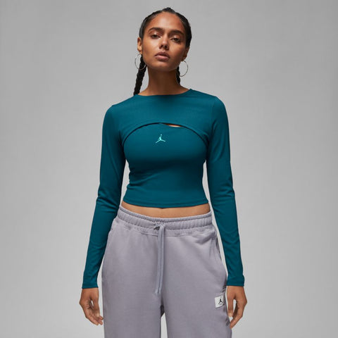 Jordan Sport Women's 2-in-1 Long Sleeve Top