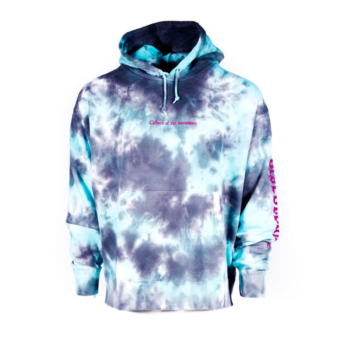 HAND DYEING & LOGO PRINT HOODIE