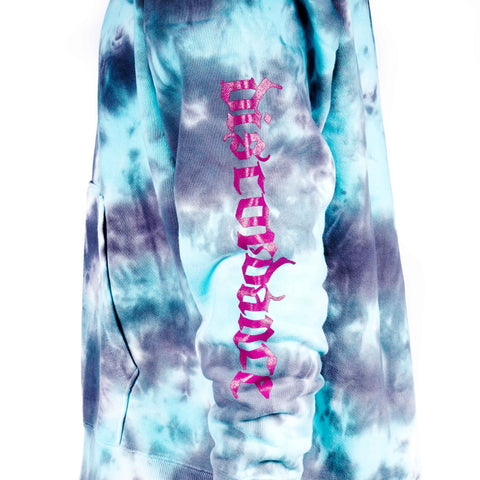 HAND DYEING & LOGO PRINT HOODIE