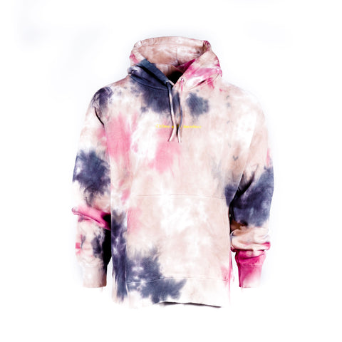 HAND DYEING & LOGO PRINT HOODIE