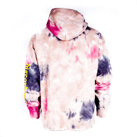 HAND DYEING & LOGO PRINT HOODIE