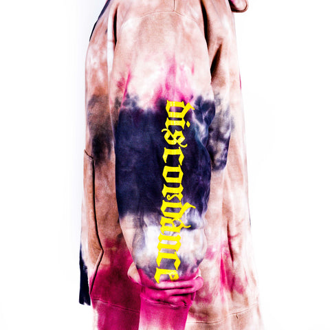HAND DYEING & LOGO PRINT HOODIE