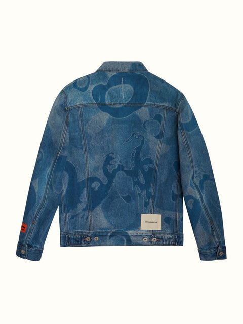 HERON CAMOU REG JACKET DENIM