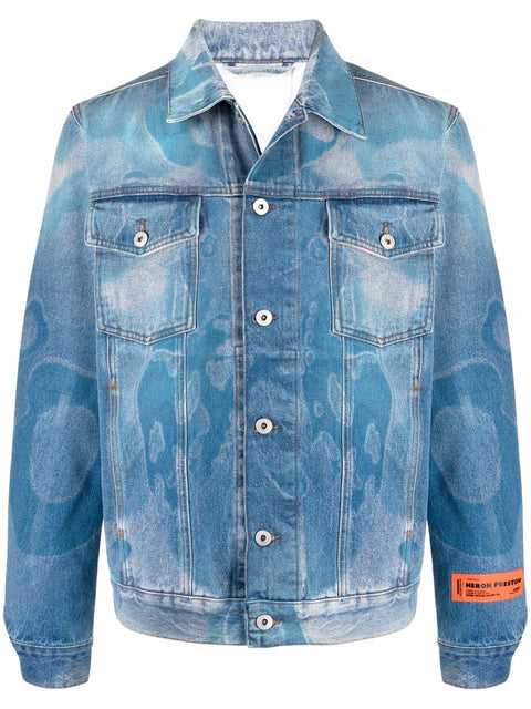 HERON CAMOU REG JACKET DENIM