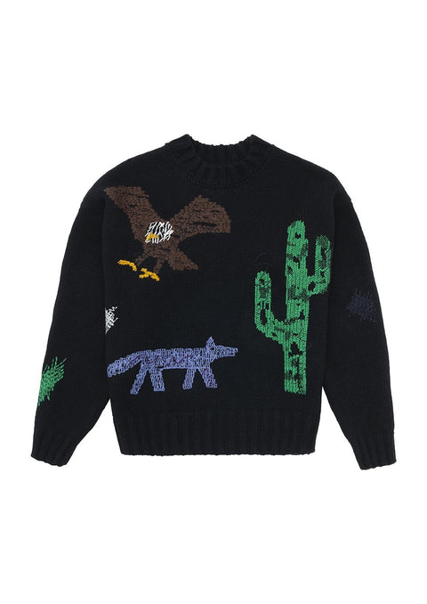 NEW FOLK ALLOVER SWEATER
