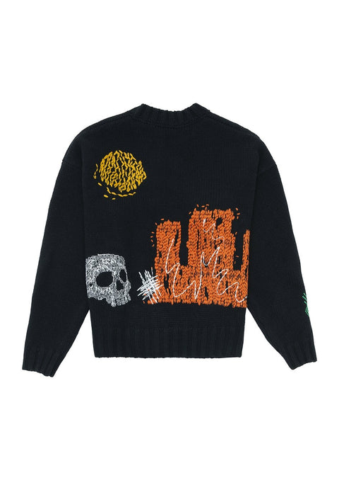 NEW FOLK ALLOVER SWEATER