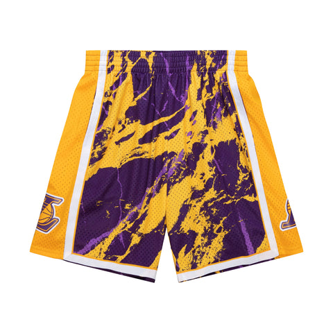 NBA TEAM MARBLE SWINGMAN SHORTS LAKERS 2009