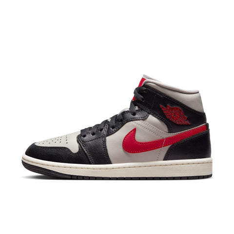 Nike air jordan 1 mid red and black womens Clearance