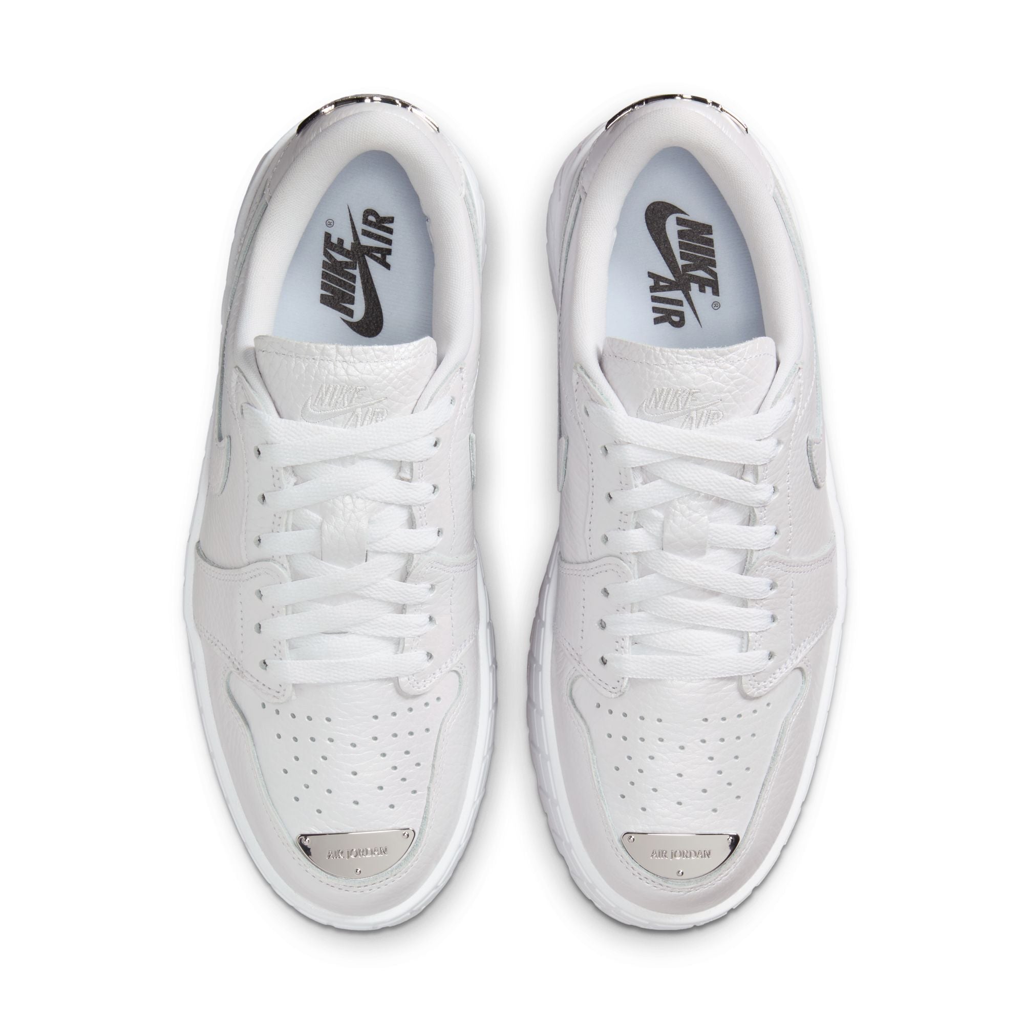 Women's Air Jordan 1 Brooklyn Low 'White Metallic Silver'