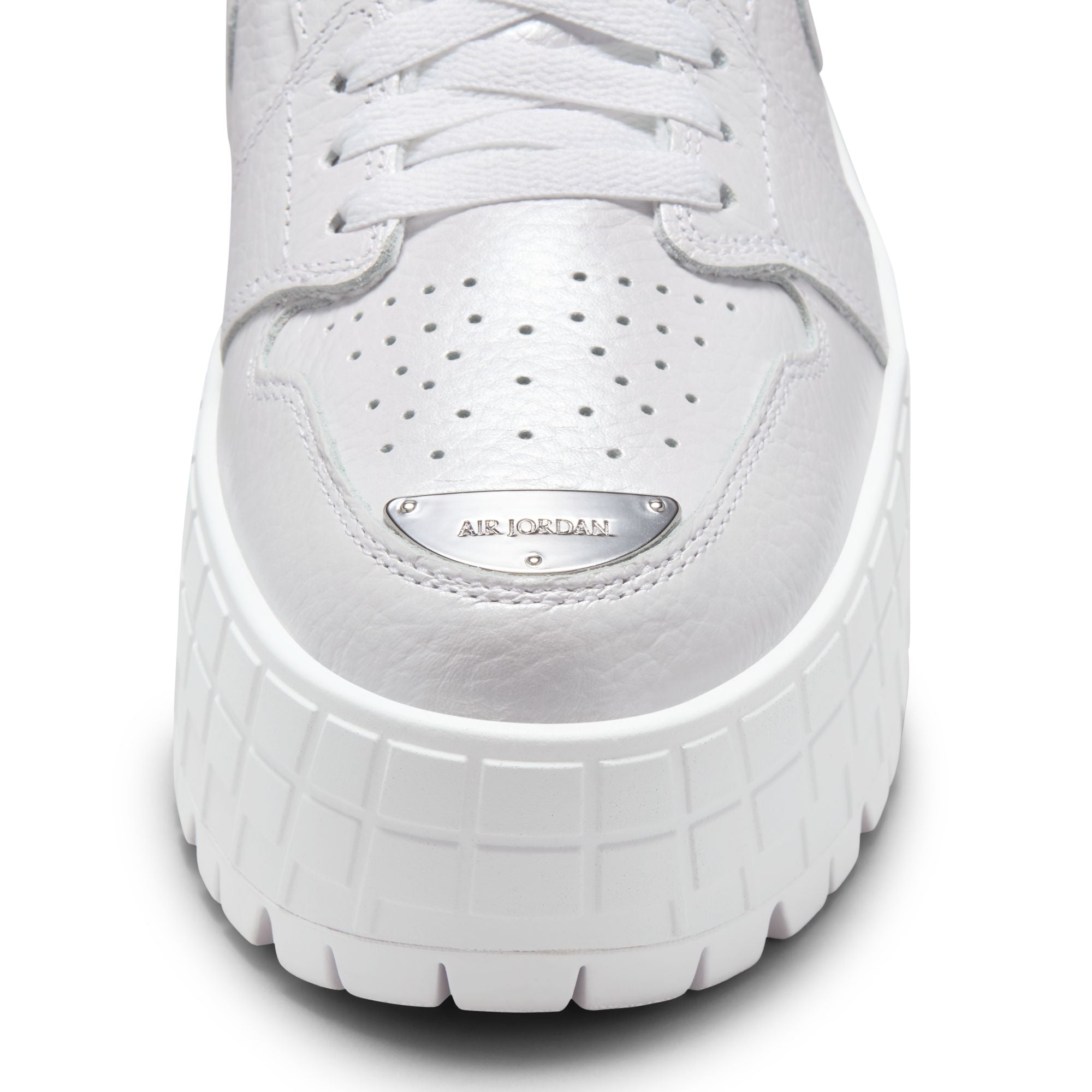 Women's Air Jordan 1 Brooklyn Low 'White Metallic Silver'