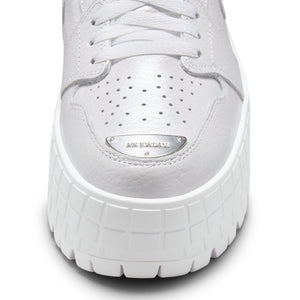 Women's Air Jordan 1 Brooklyn Low 'White Metallic Silver'