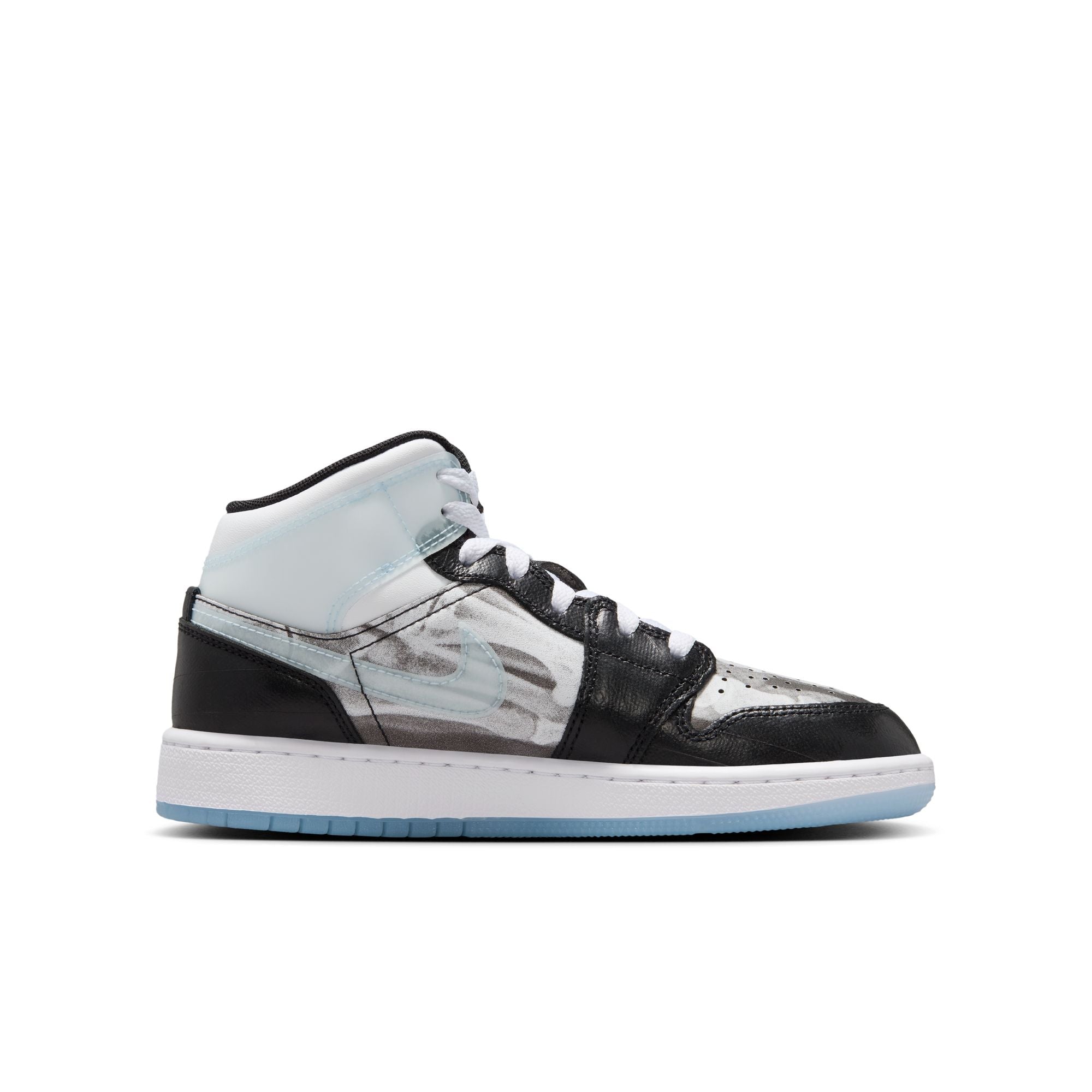 Air Jordan 1 Mid Sneaker School GS 'X-Ray'