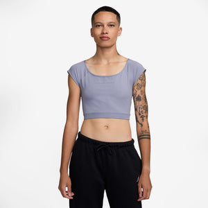 Jordan Sport Women's Short-Sleeve Knit Crop Top