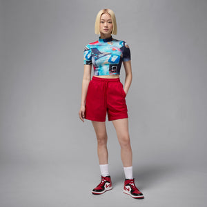 Jordan Women's Printed Short-Sleeve Knit Crop Top