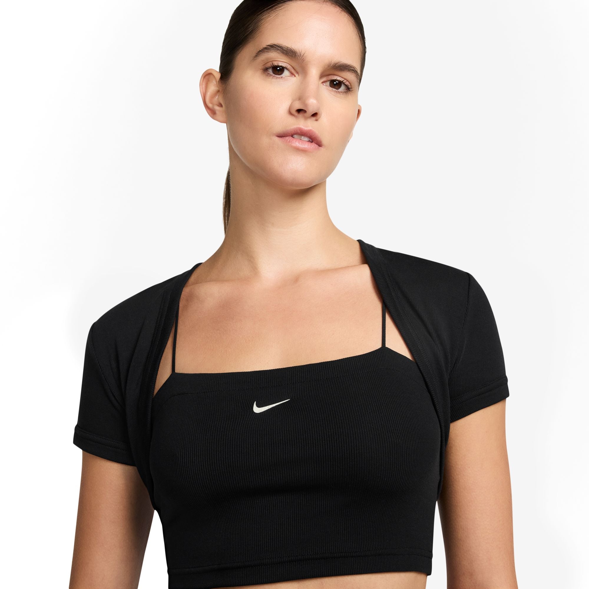 Nike Sportswear Chill Knit Women's Tight Cropped Mini-Rib 2-in-1 Top