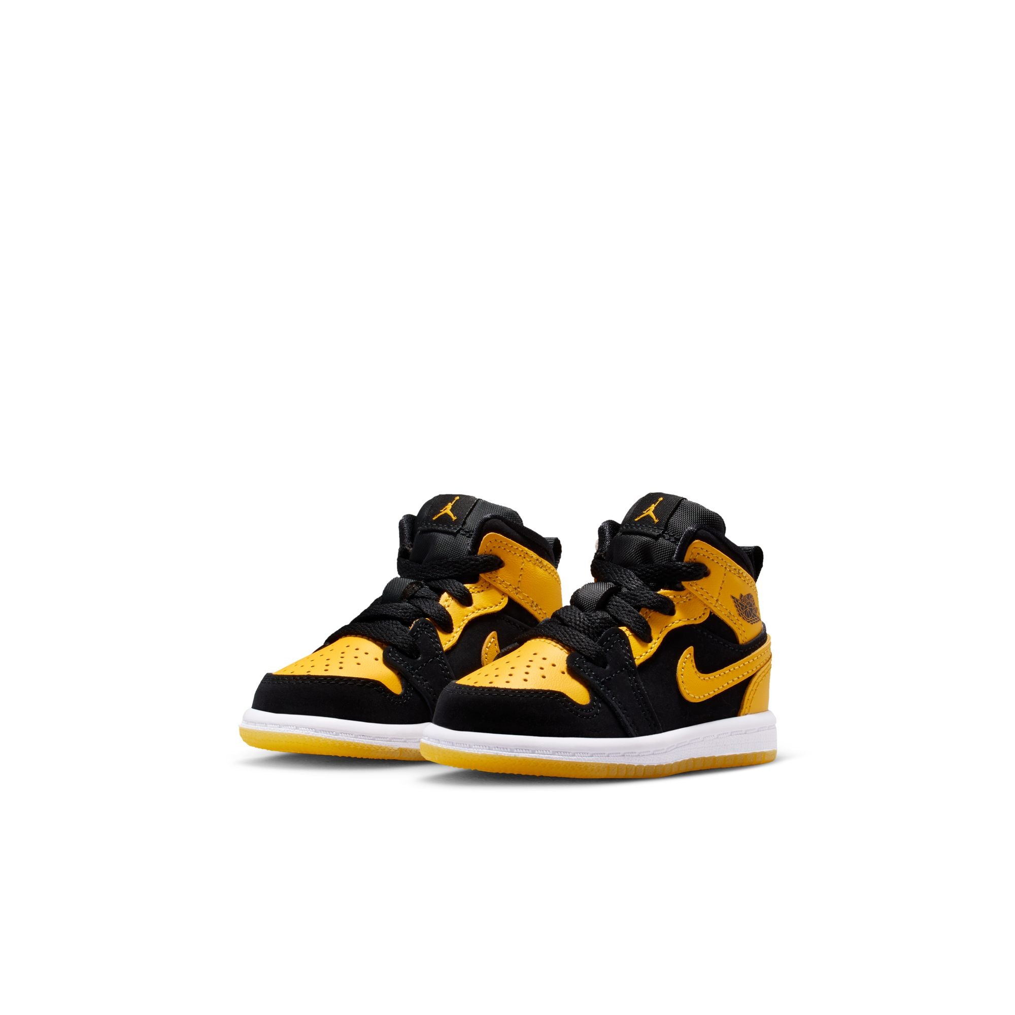 AIR JORDAN 1 MID SE ブラック/イエロー UK9 Air Jordan 1 SE Mid Yellow Toe - Mens Sz 10 - Black White