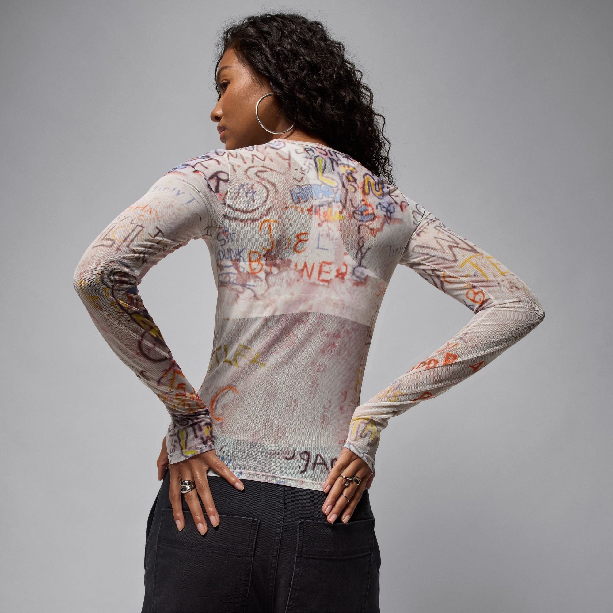 Air Jordan Women's Mesh Long-Sleeve Top