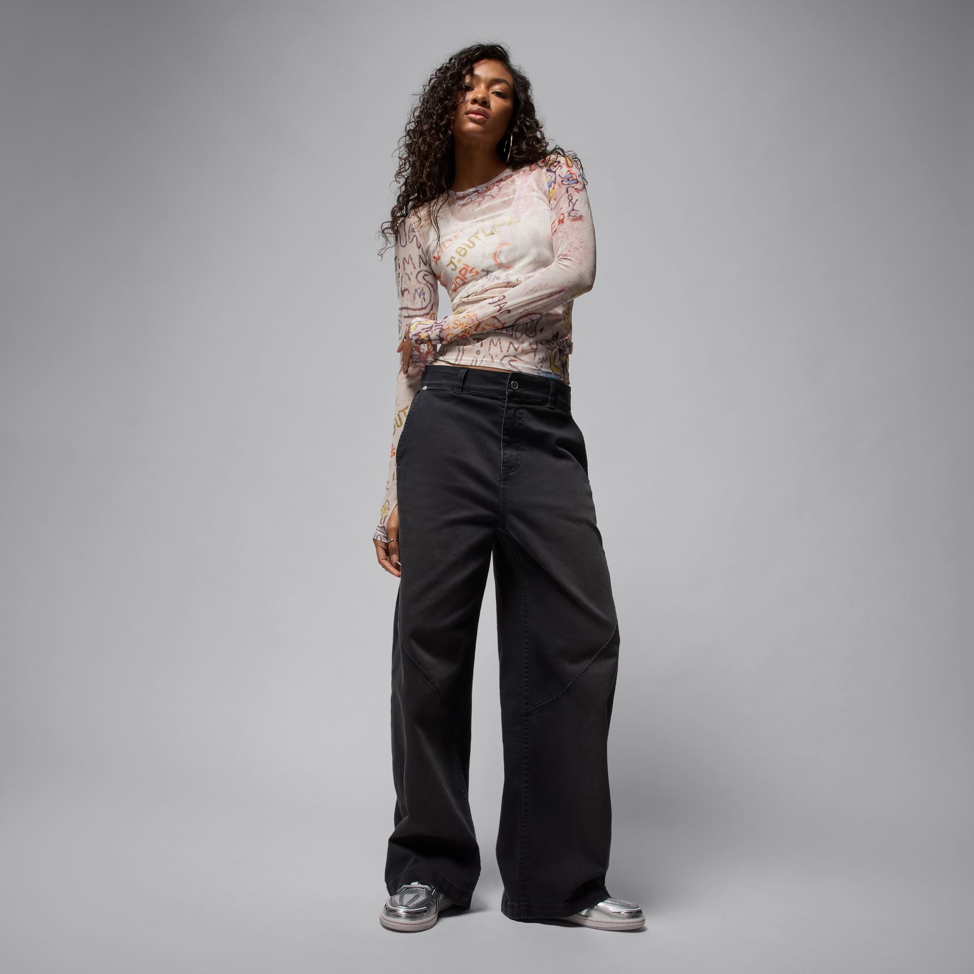 Air Jordan Women's Mesh Long-Sleeve Top