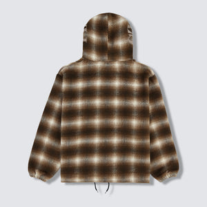 BEYOND PLAID WOVEN HOODIE