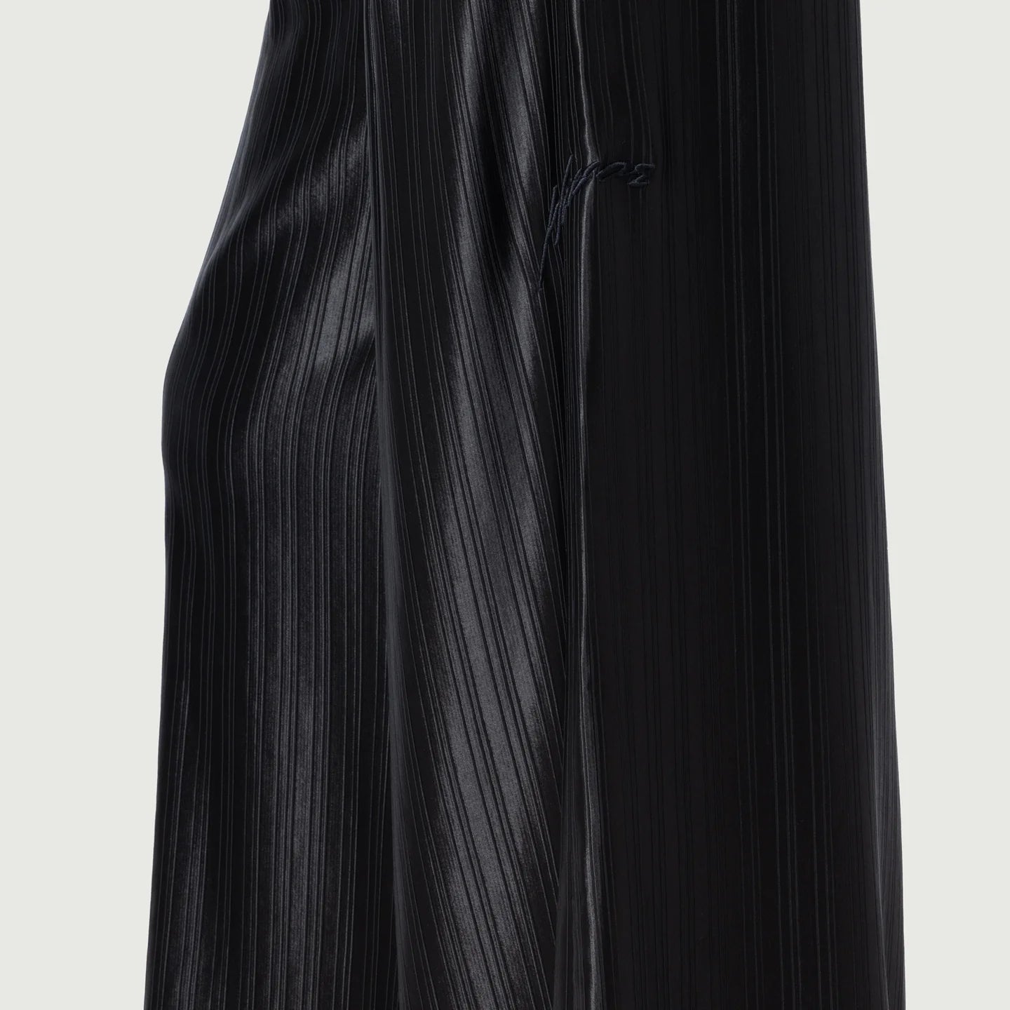 LOOSE SATIN STRIPE WIDE LEG