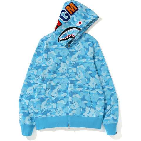 BAPE FIRE CAMO SHARK FULL ZIP HOODIE