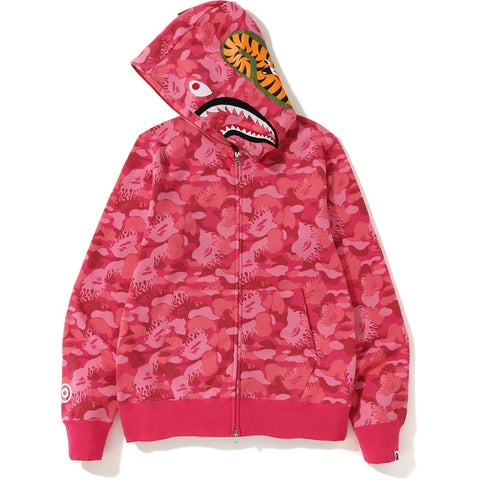 BAPE FIRE CAMO SHARK FULL ZIP HOODIE