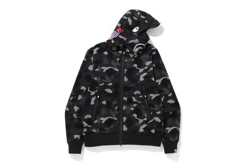 BAPE GRADATION CAMO SHARK MASK W/ ZIP HOODIE