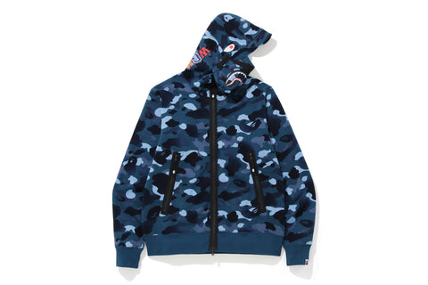 BAPE GRADATION CAMO SHARK MASK W/ ZIP HOODIE