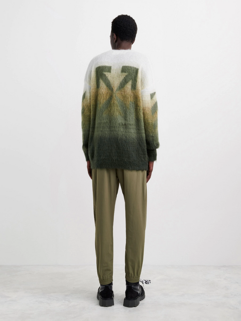 DIAG BRUSHED KNIT CREWNECK