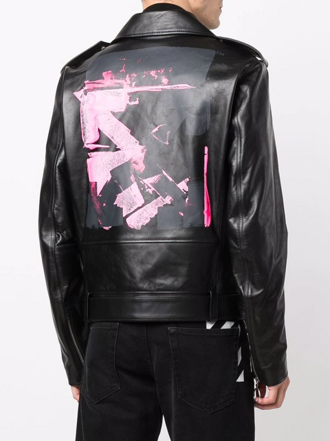 ACRYLIC ARROW LEATHER BIKER