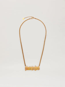 BURNING LOGO NECKLACE GOLD