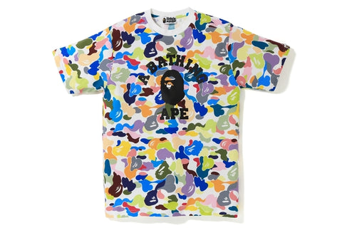BAPE MULTI COLOR CAMO COLLEGE TEE