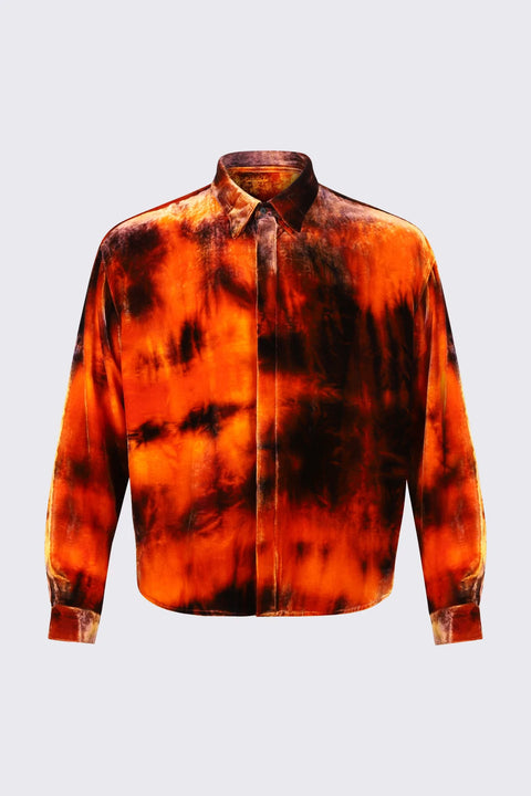 SHAY TIE DYE VELVET SHIRT
