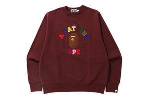 COLLEGE APPLIQUE RELAXED CREWNECK