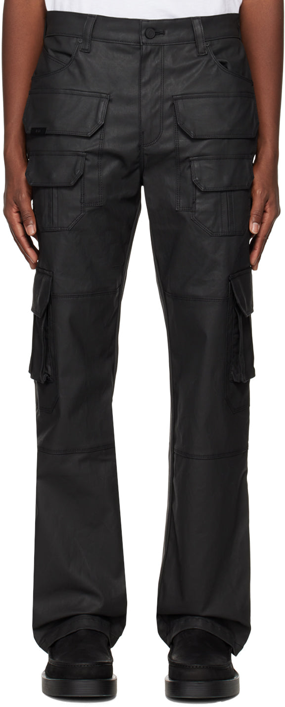 ROMAN CARGO PANTS | COATED BLACK