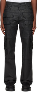 ROMAN CARGO PANTS | COATED BLACK