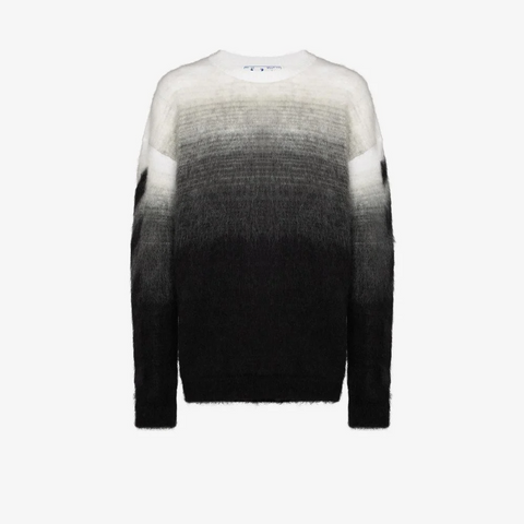 DIAG BRUSHED KNIT CREWNECK